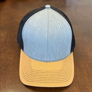 Two-Tone Grey and Tan Baseball Cap